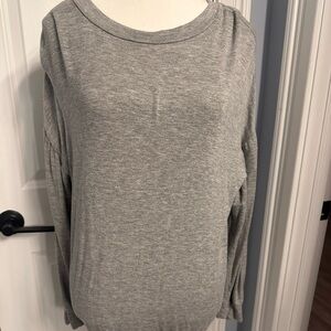 Socialite Gray Long Sleeve Relaxed Sweatshirt